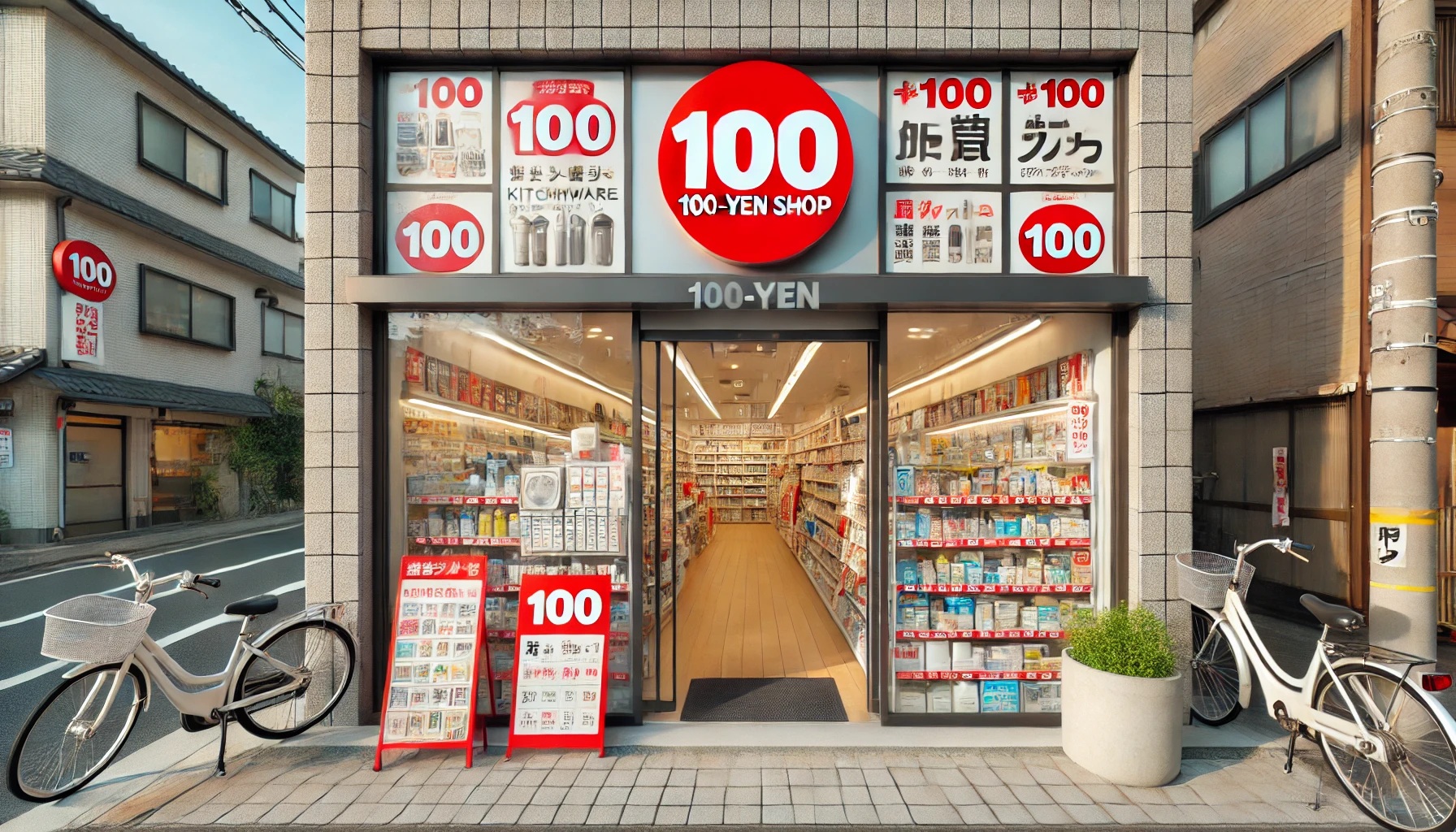 100円ショップの外観