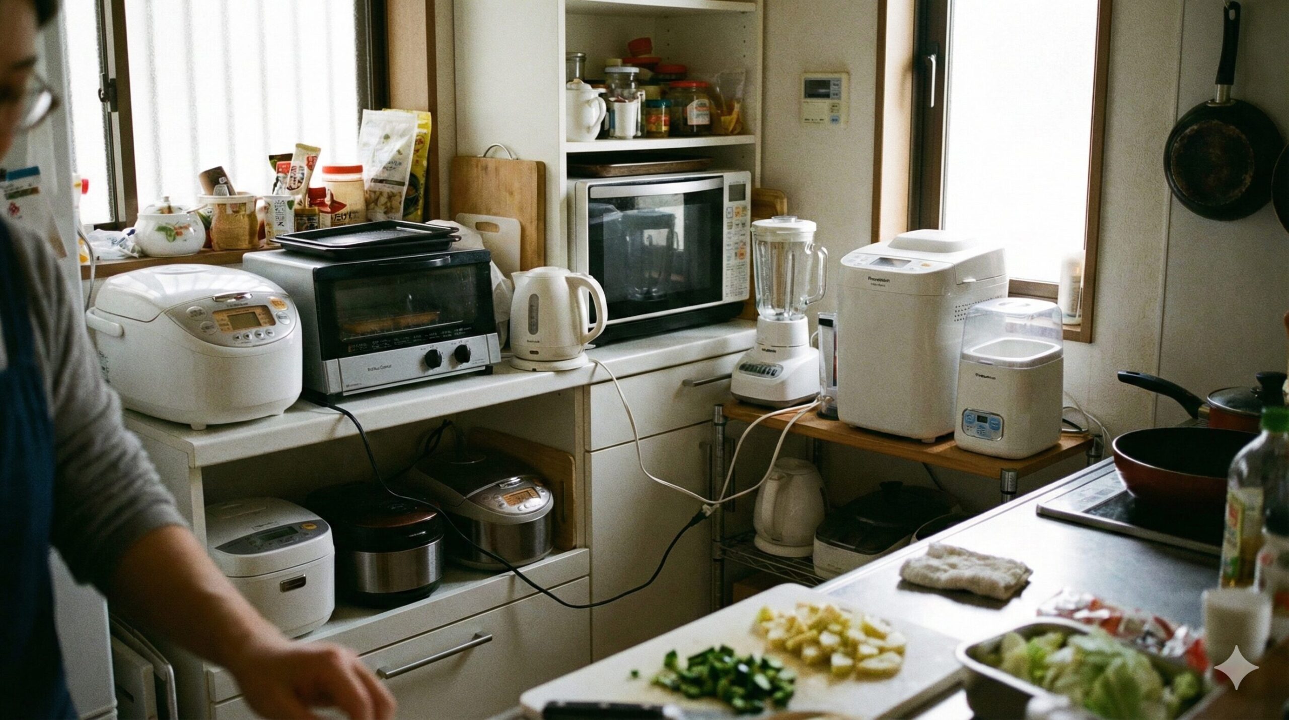 さまざまな調理家電が置かれたキッチン