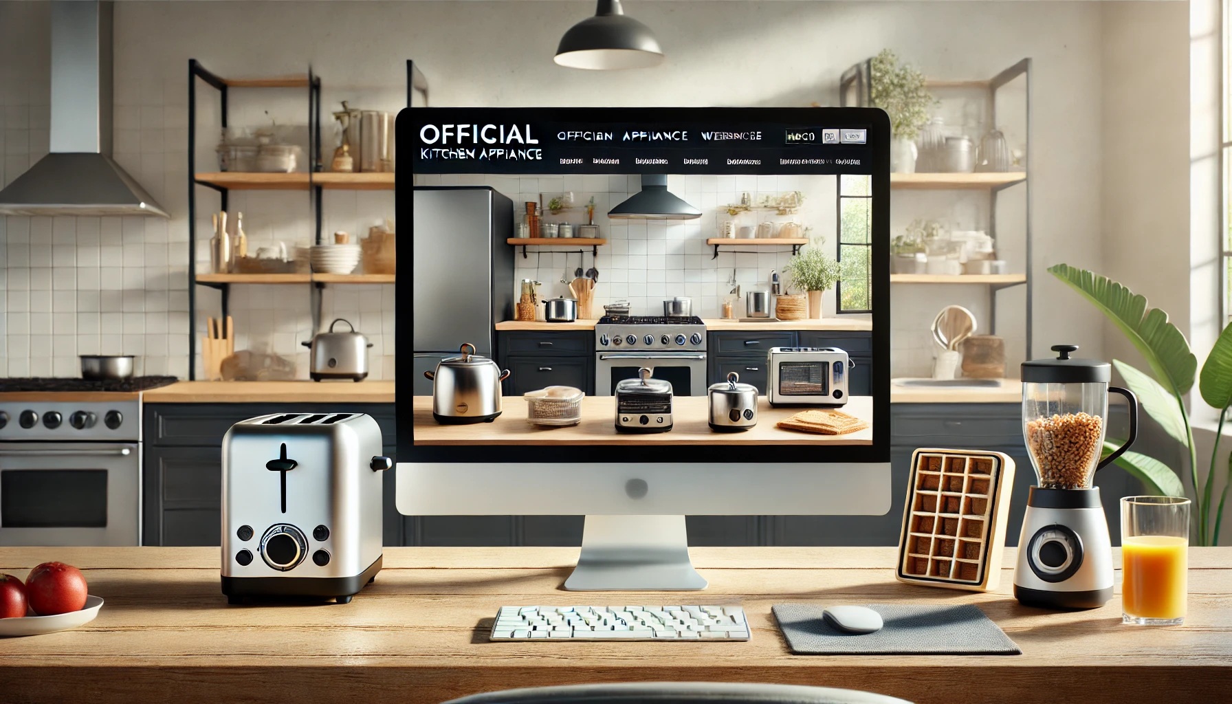 キッチン家電の公式サイト画面