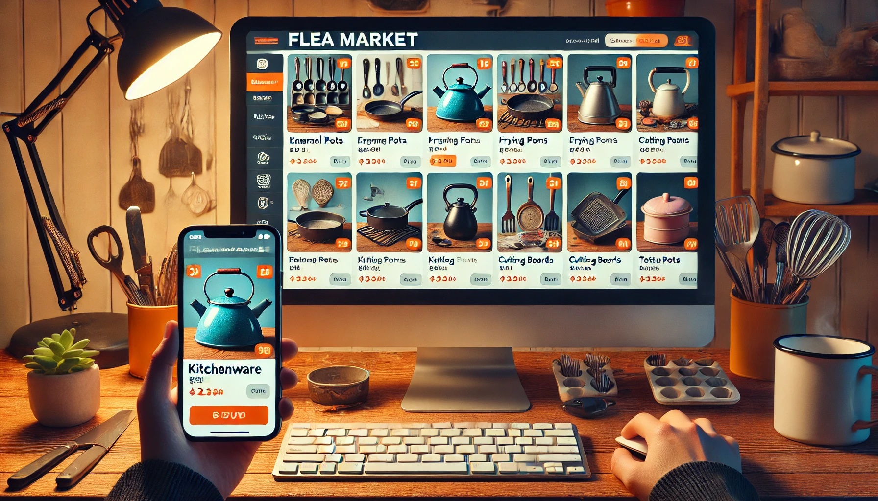 スマホやパソコンで見るフリマサイトの商品画面