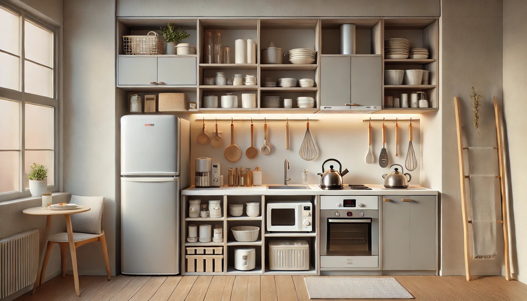 一人暮らしのこじんまりとしたキッチン